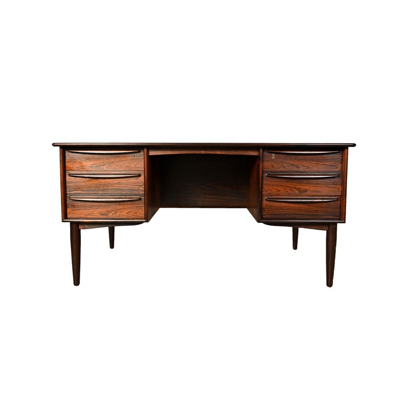 Svend Madsen Rosewood Desk Falster Danish Modern image 1