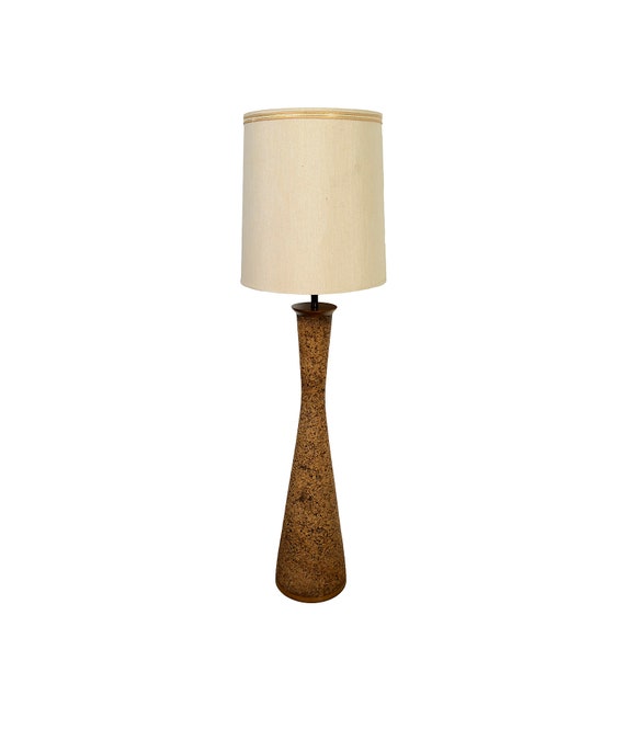 Cork Floor Lamp Huge Mid Century Modern