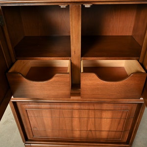 Walnut Tall Dresser United Furniture Mid Century Modern image 8