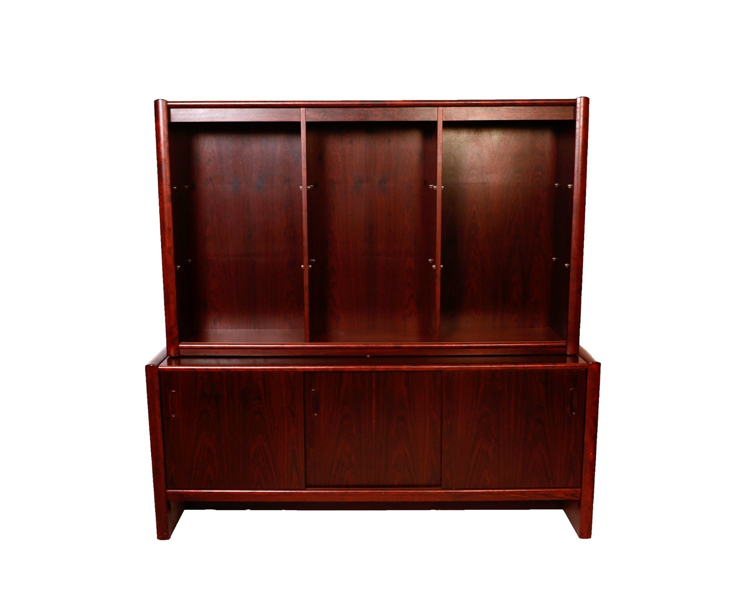 Danish Modern Rosewood Hutch China Cabinet Credenza Sideboard