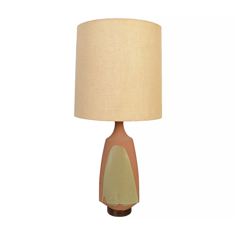 Stoneware Lamp by David Cressey for Architectural Pottery Drip Glaze Mid Century Modern image 1