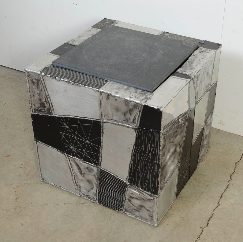 Paul Evans Argente Cube Table Model PE37 Brutalist Mid Century Modern image 5