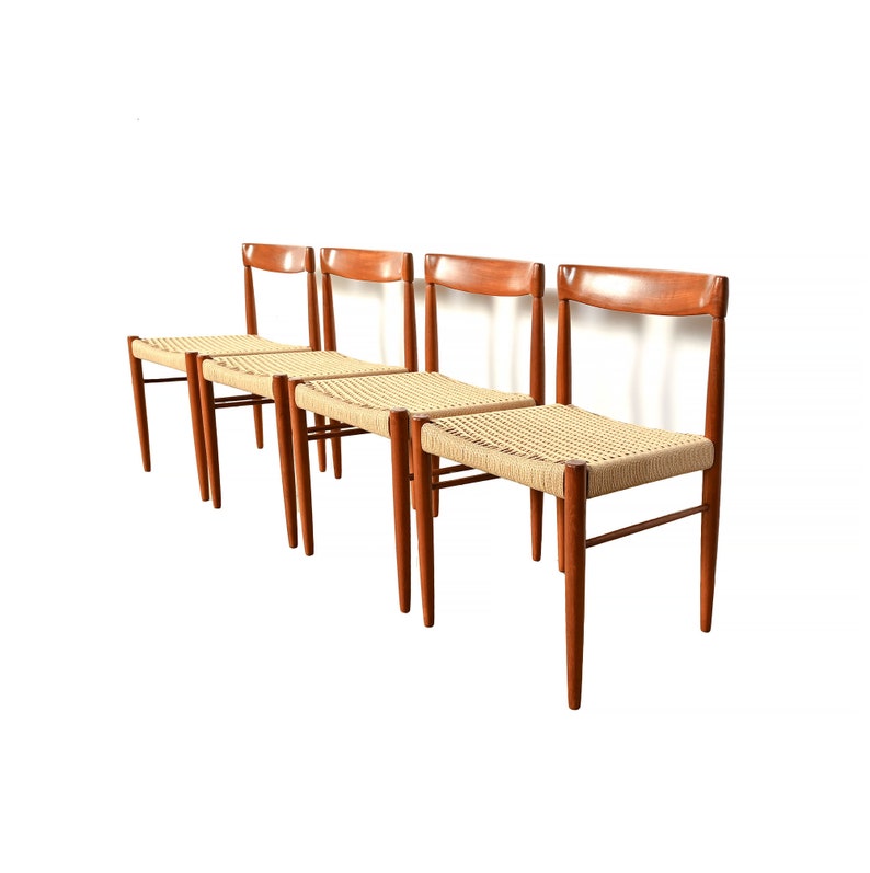Bramin Teak Dining Chairs Set of 4 H.W. Klein Danish Modern image 1
