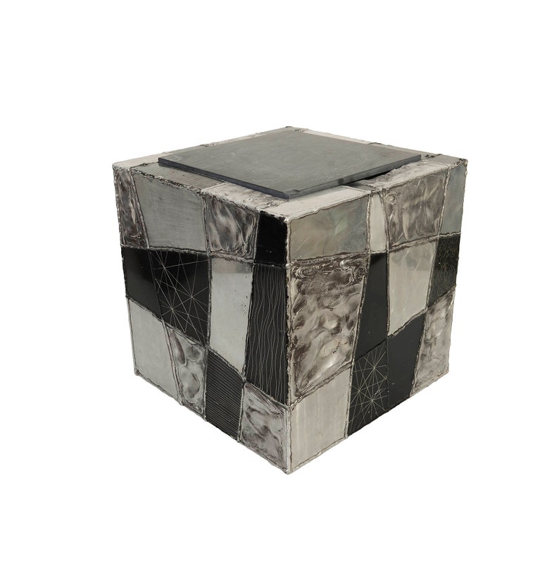 Paul Evans Argente Cube Table Model PE37 Brutalist Mid Century Modern image 1