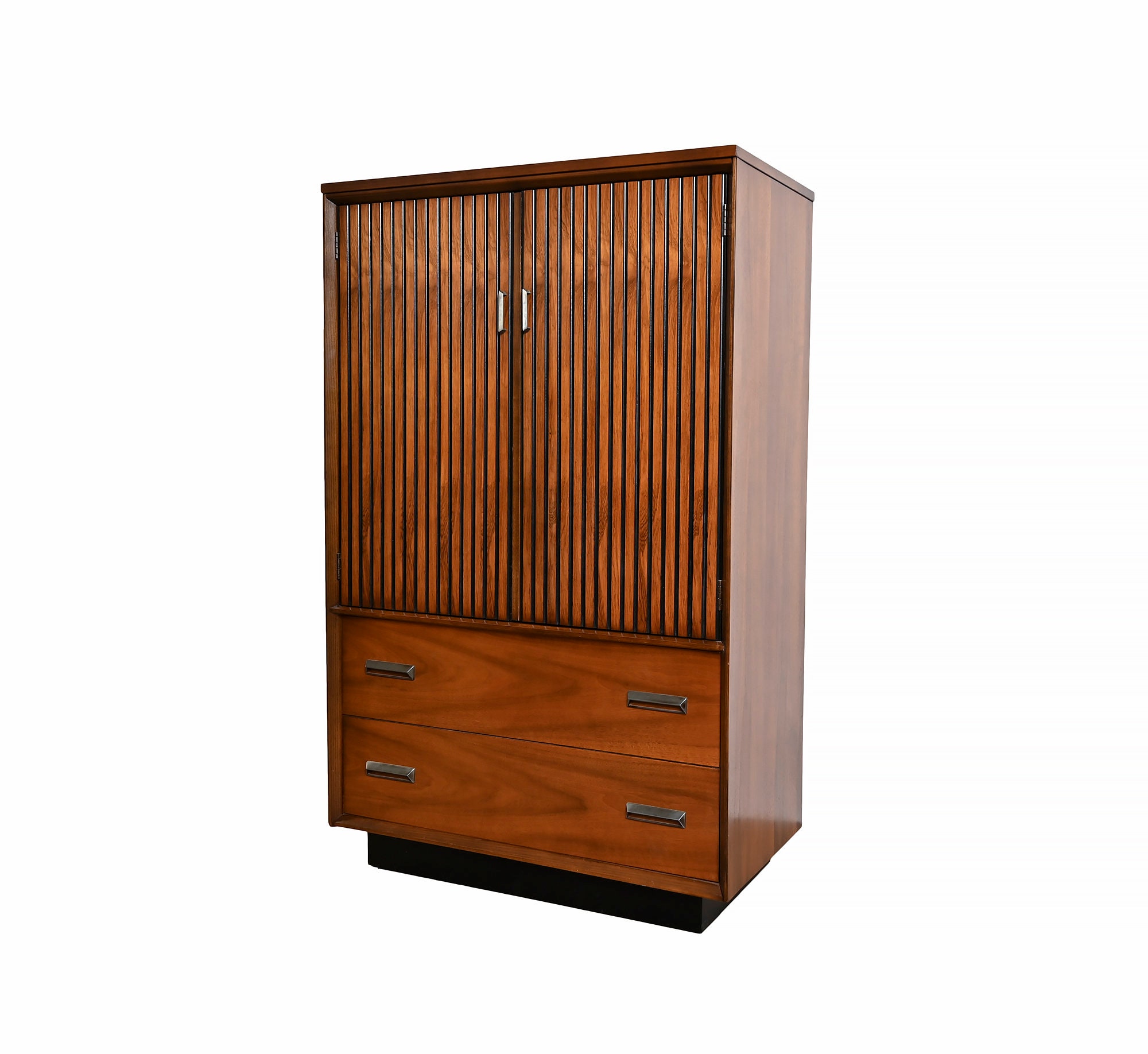 Bassett Walnut Wardrobe Tall Dresser Mid Century Modern Etsy Ireland