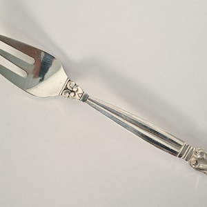 Georg Jensen Acorn Fish Fork 6.5 inch Danish Modern