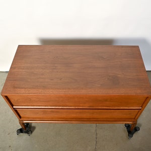 Walnut Tall Dresser Gentlemans Chest Mid Century image 9