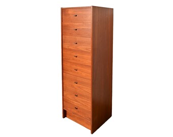 Teak Lingerie Chest Dresser Tall Teak Chest Danish Modern