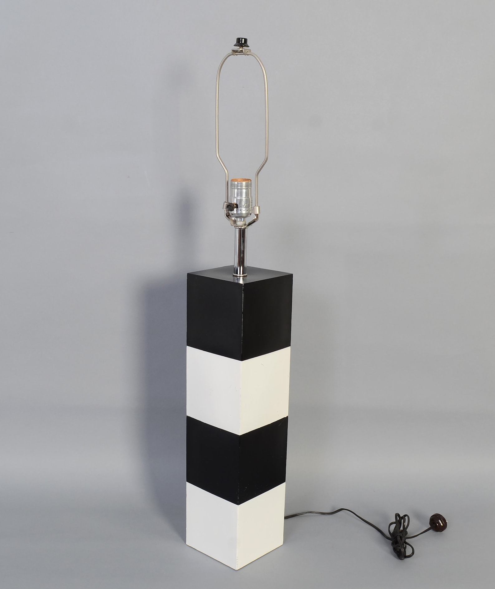 Table Lamp Black and White Mid Century Modern | Etsy