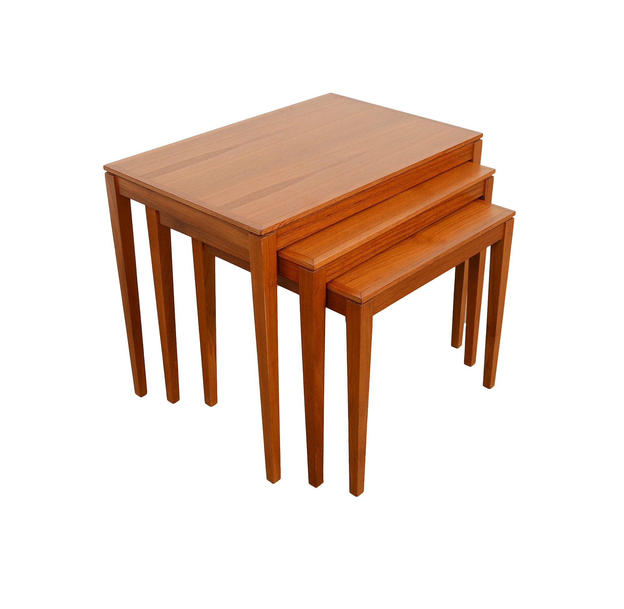 Teak Nesting Tables Danish Modern Bent Silberg Mobler - Etsy