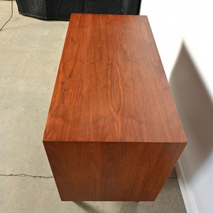 Walnut Dresser Founders Furniture Round Wood Pulls Mid Century Modern image 4