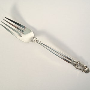 Georg Jensen Acorn Dinner Fork 7.5 inch Danish ModernMeasures