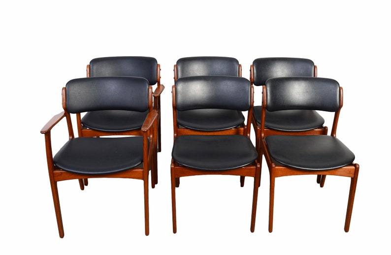 6 Teak Dining Chairs Erik Buch OD Mobler Danish Modern image 1