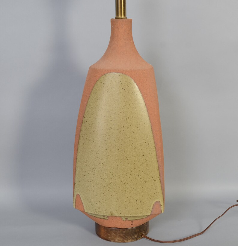 Stoneware Lamp by David Cressey for Architectural Pottery Drip Glaze Mid Century Modern image 4