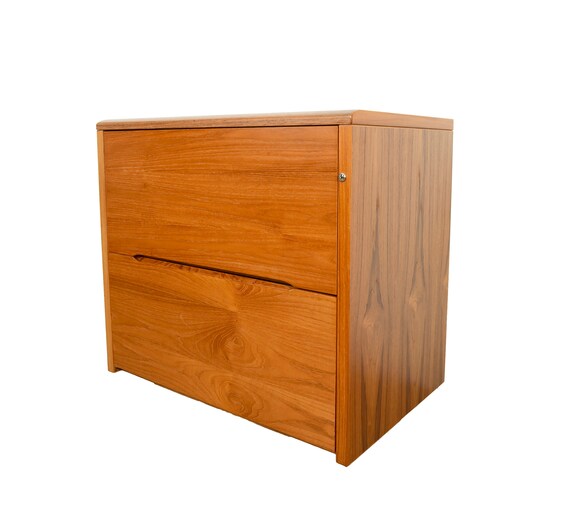 Teak File Cabinet Jesper Lateral File Danish Modern Etsy