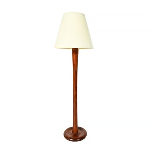Teak Floor Lamp Curvy Wood Lamp Danish Modern Mid Century Modern image 1