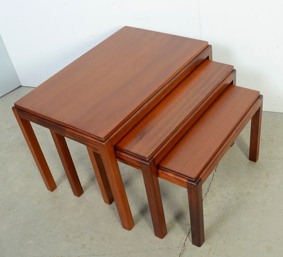Mahogany Nesting Tables Designed Gordon Russell, Russell of