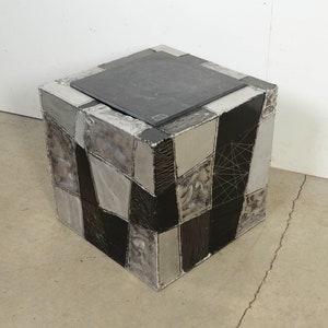 Paul Evans Argente Cube Table Model PE37 Brutalist Mid Century Modern image 2