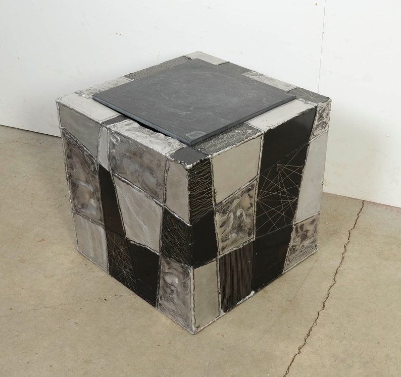 Paul Evans Argente Cube Table Model PE37 Brutalist Mid Century Modern image 2