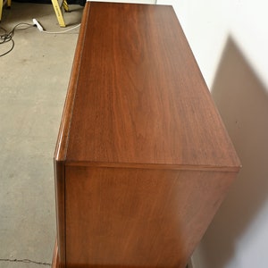 Walnut Tall Dresser United Furniture Mid Century Modern image 5