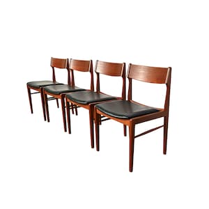 4 Teak Dining Chairs Erik Buch Style Danish Modern image 1