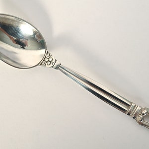 Georg Jensen Acorn Teaspoon Large Youth Spoon 6 1/8 inch Danish Modern