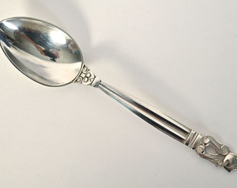 Georg Jensen Acorn Teaspoon Large Youth Spoon 6 1/8 inch Danish Modern