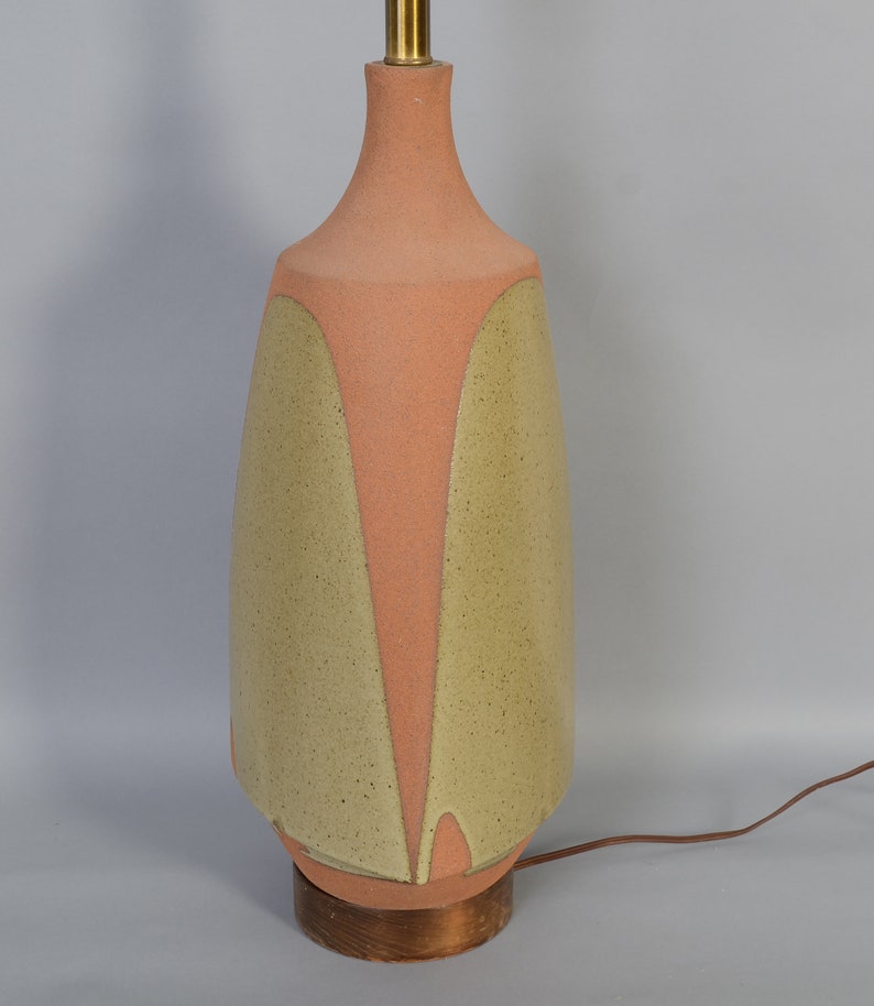 Stoneware Lamp by David Cressey for Architectural Pottery Drip Glaze Mid Century Modern image 3