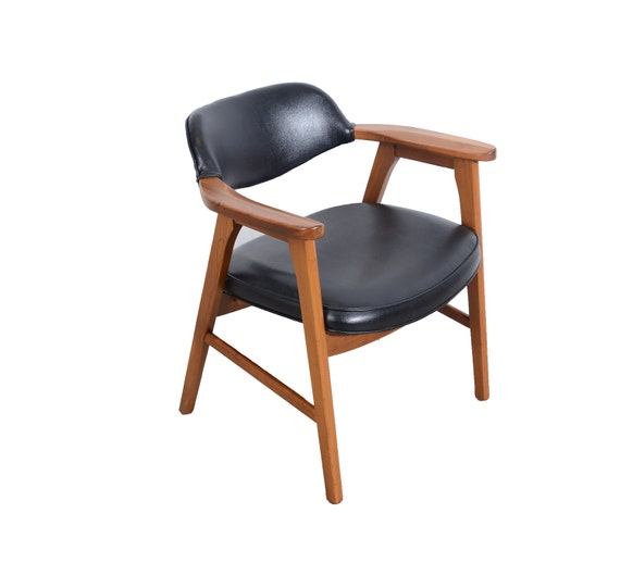 Arm Chair Walnut Mid Century Modern 60s Gunlocke Chair Co Etsy