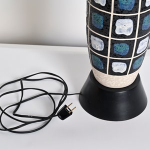 Hand Painted Table Lamp Large Lamp Mid Century Modern image 6
