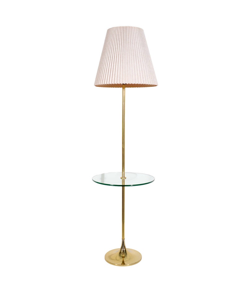 Laurel Floor Lamp Brass Mid Century Modern