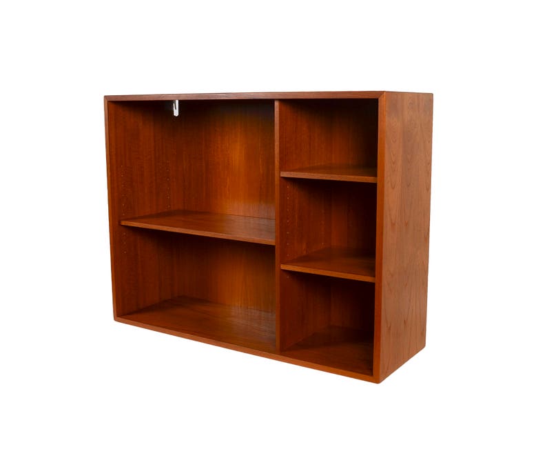 Danish Modern Teak Bookcase Wall Unit Floating Cabinet By Hg Furniture Hansen Guldborg