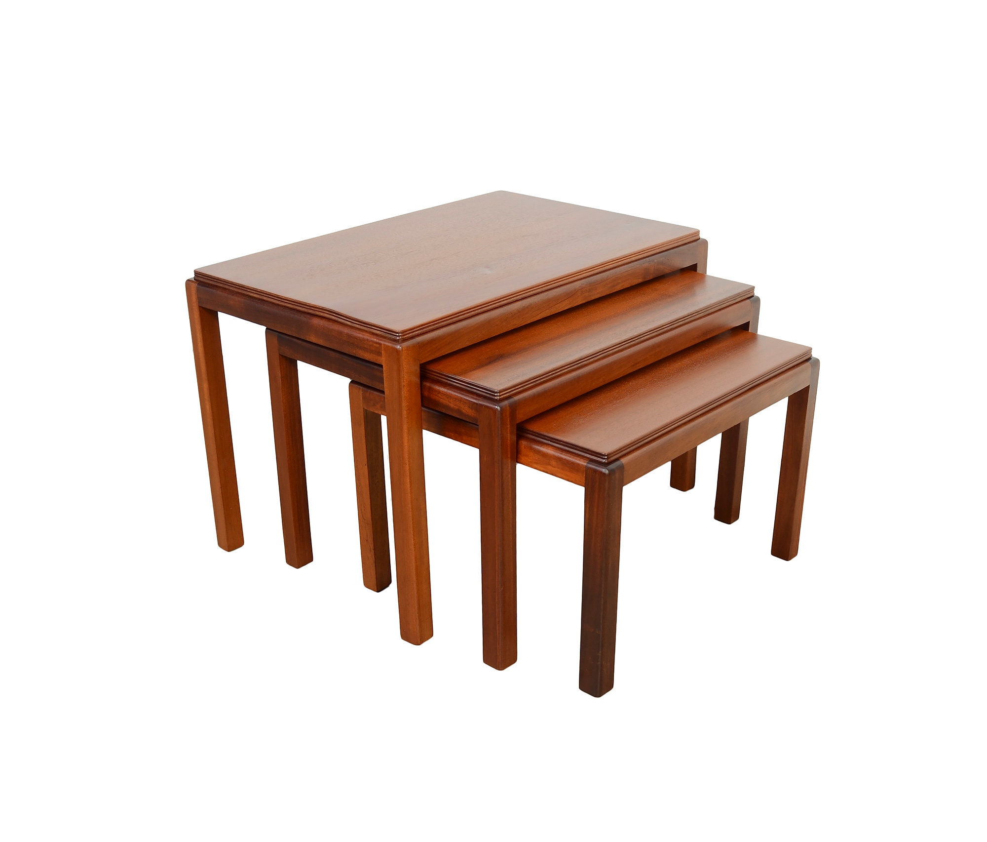 Mahogany Nesting Tables designed Gordon Russell, Russell of Broadway by Mid Century Modern