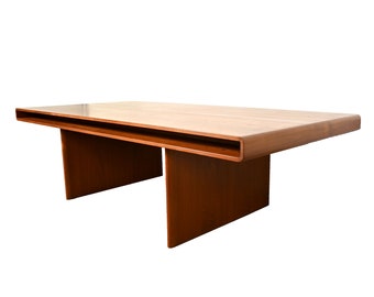 Huge Teak Desk Dyrlund Conference Table Executive Desk Danish Modern