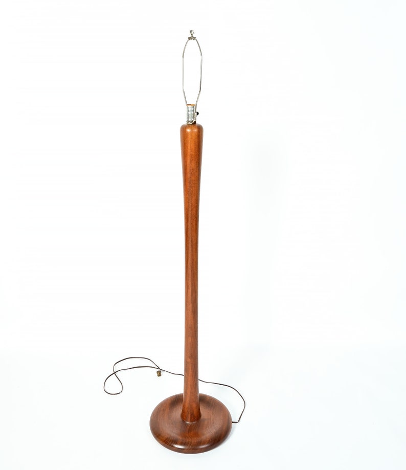 Teak Floor Lamp Curvy Wood Lamp Danish Modern Mid Century Modern image 2