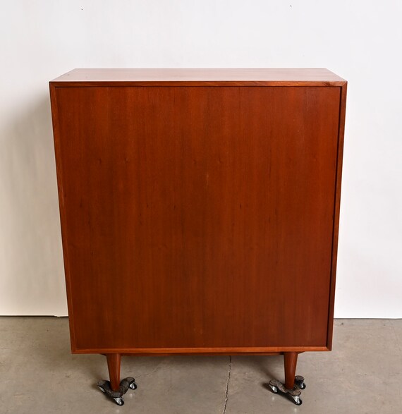 Ib Kofod Larsen Tall Dresser Teak Chest of Drawers Denmark - Etsy