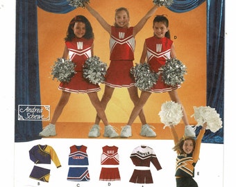 Simplicity 4040 Girls Cheerleader Outfit Sewing Pattern, Tops Skirts Shorts, Toddler Child Size 2 4 6, Complete UNCUT FF