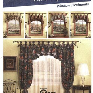 UNCUT Simplicity 5696 Easy Curtains, Valance, Drapes SEWING PATTERN Jana's Can-Tops Window Treatments Vintage
