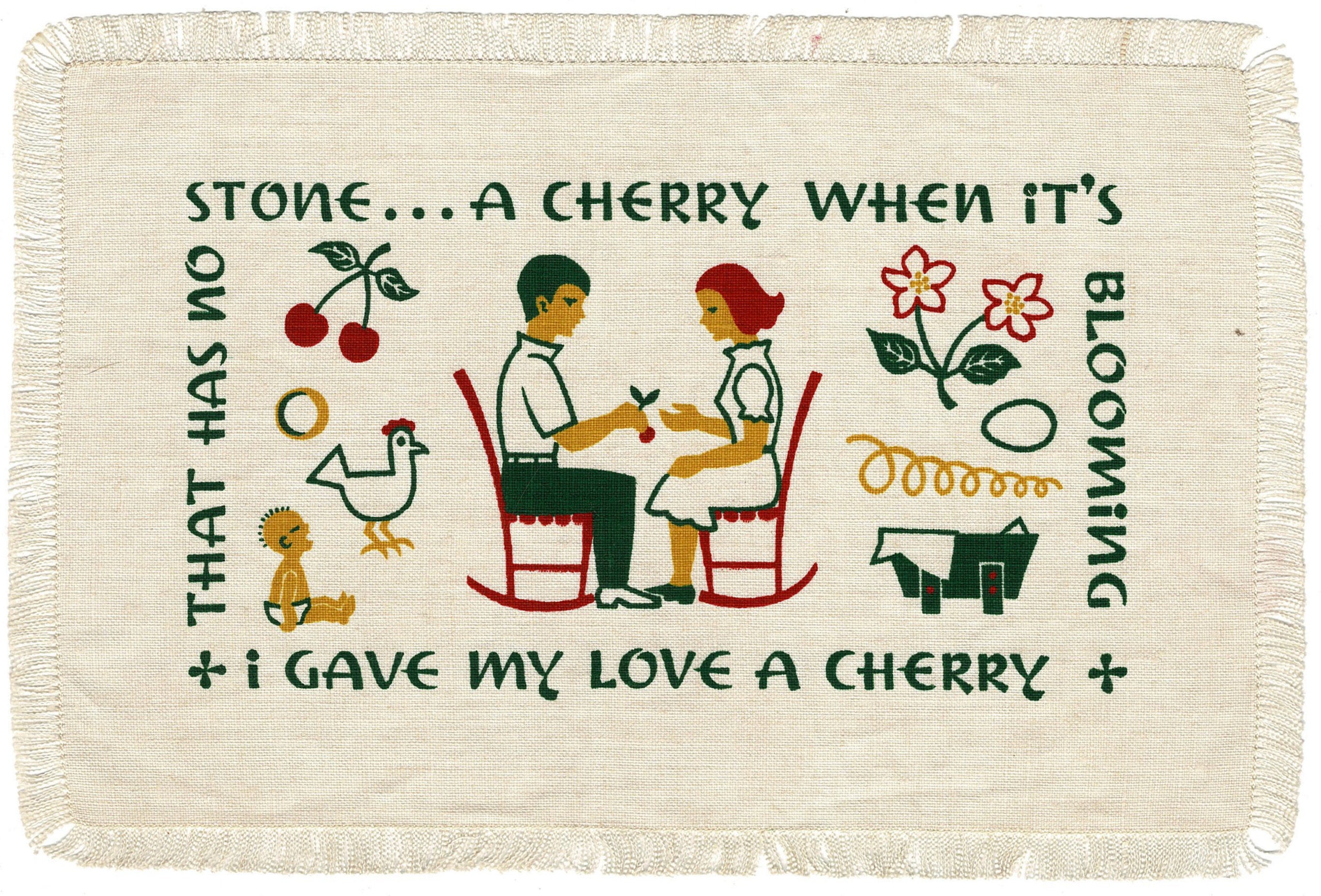 Cloth Cocktail Napkins, Singing Tunes Folk Songs With Lyrics, 6 Piece