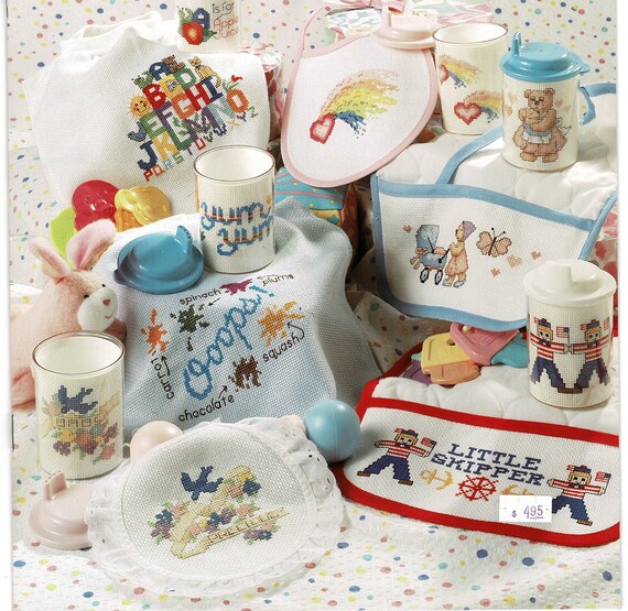 Baby Bib Cross Stitch Pattern Embroidery Book 3618 Rh Clown Etsy