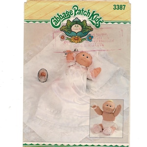 CPK Cabbage Patch Kids Preemie Doll Christening Outfit Sewing Pattern Butterick 3387 / 373, Cut/Complete
