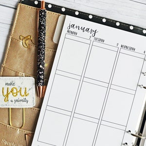Weekly Planner Inserts, 2024 Half Letter Size Weekly Vertical Inserts, Printed Weekly Inserts for A5 Planners