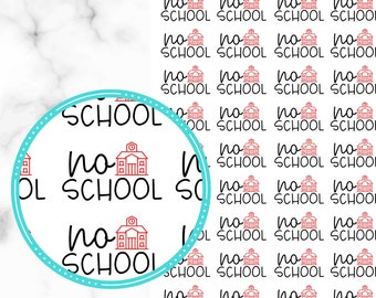 No School Planner Stickers, School Stickers, set of 36 Planner Stickers