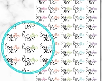 Leg Day Workout Stickers, Set of 50, Strength Training, Exercise Stickers