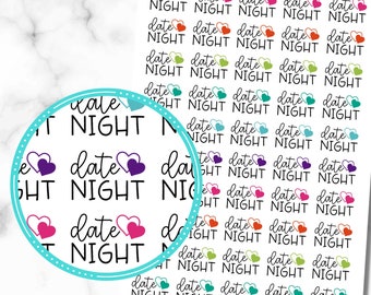 Date Night Stickers, Date Night Planner Stickers, Set of 50 Date Night Stickers for your planner