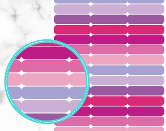 Etiquetas adhesivas, rosa y morado, juego de 42 etiquetas delgadas para agenda