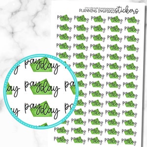 Payday Stickers, Payday Planner Stickers, set of 70 Planner Stickers image 1