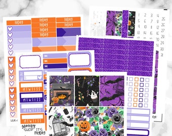 Halloween Weekly Kit, Weekly Sticker Kit, Halloween Planner Kit, Halloween Planner Stickers, Halloween Weekly Planner Kit
