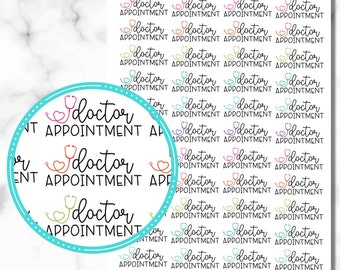 Doctor Appointment Stickers, set of 48 Doctor Stickers, Doctor Appointment Planner Stickers