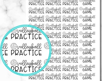 Volleyball Stickers, Volleyball Practice Stickers, Volleyball Game Stickers, set of 52 planner stickers